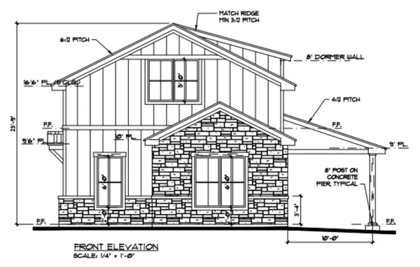 Plan #67 The Wild Turkey elevation
