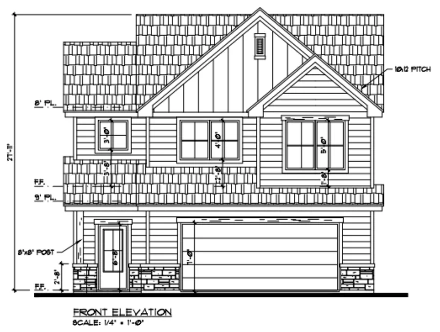 The Plum — Plan #817 front elevation