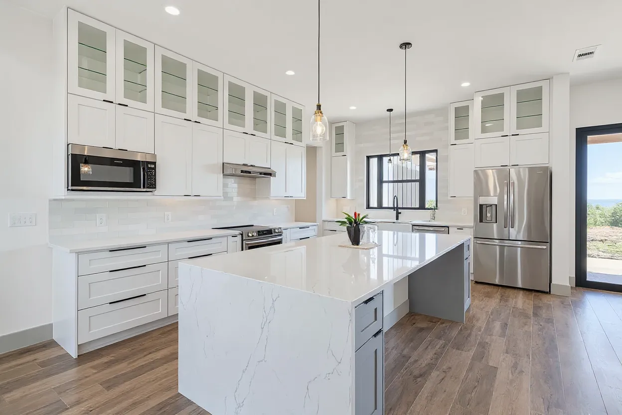 A finished Fin Home kitchen in DFW